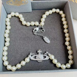 Vivienne Westwood Silver Orb Saturn Necklace